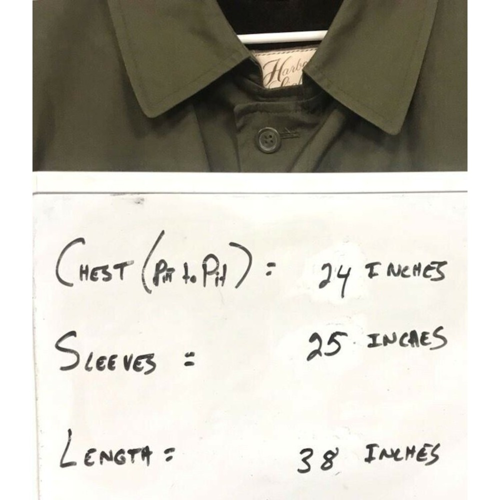 Vintage Harbor Light New York Overcoat Zip In Faux Fur Liner OD Green Men's 44 - Picture 10 of 10